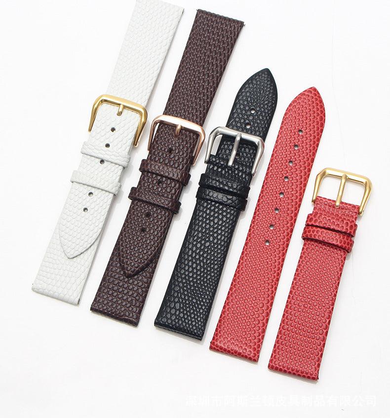 Wholesale Lizard Pattern Head Layer Cowhide Waterproof Watch Straps